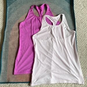 (2) Athleta High Neck Chi Women's Racerback Tank Top